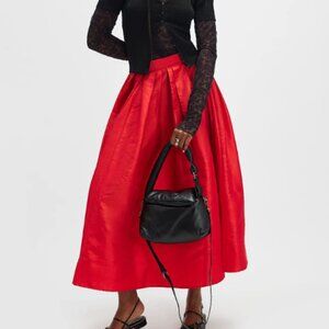 Free People Emilia Full Skirt - High Risk Red